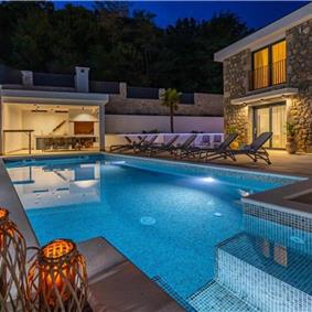 5 bedroom villa with pool near Crikvenica, sleeps 10